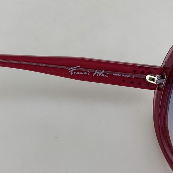 Francis Klein Sunglasses mod. DOREEN A29 Rhinestone Dark Red Made in France RARE main image 7